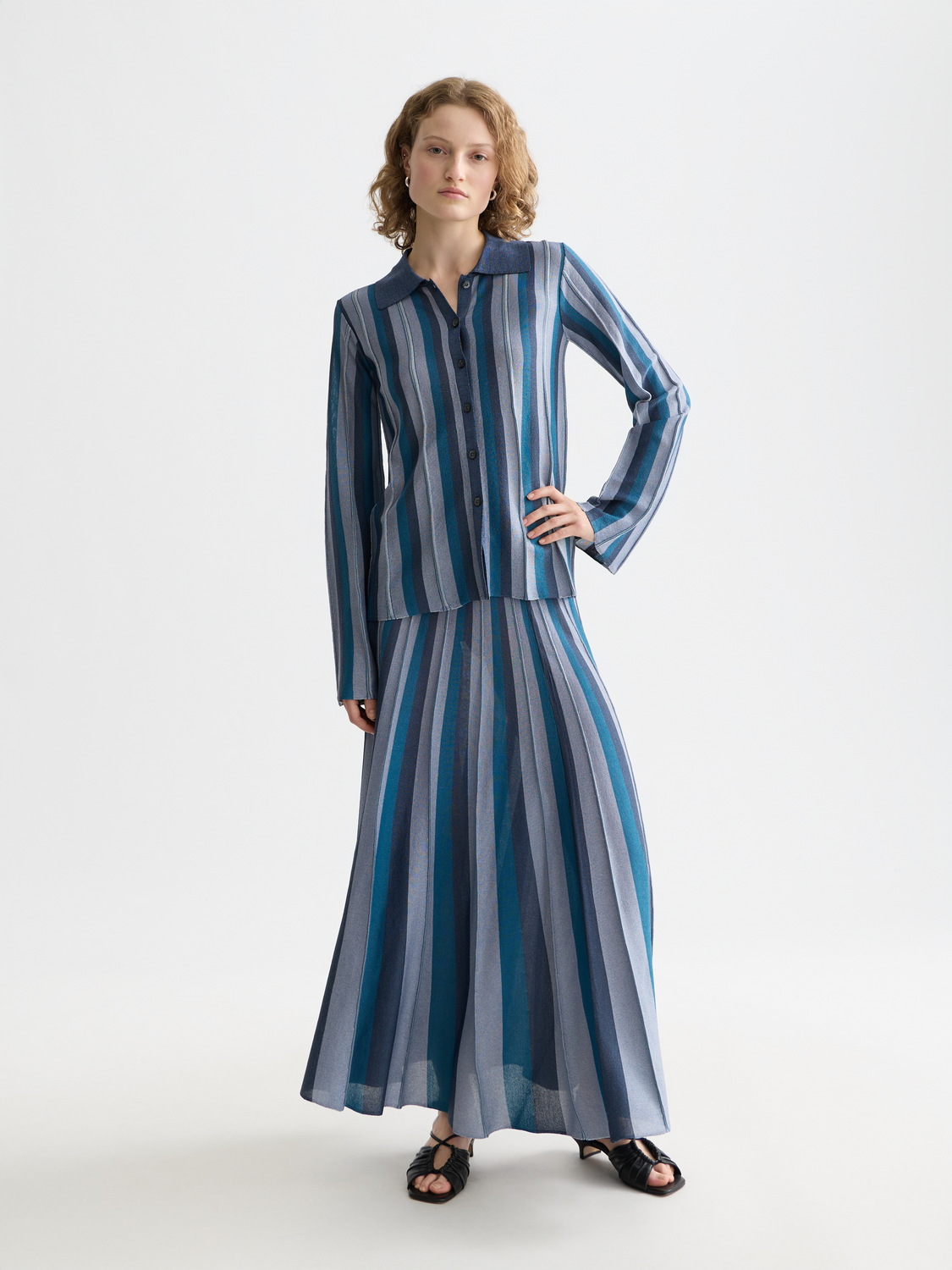 Pleated knit midi skirt - Scotch & Soda AU