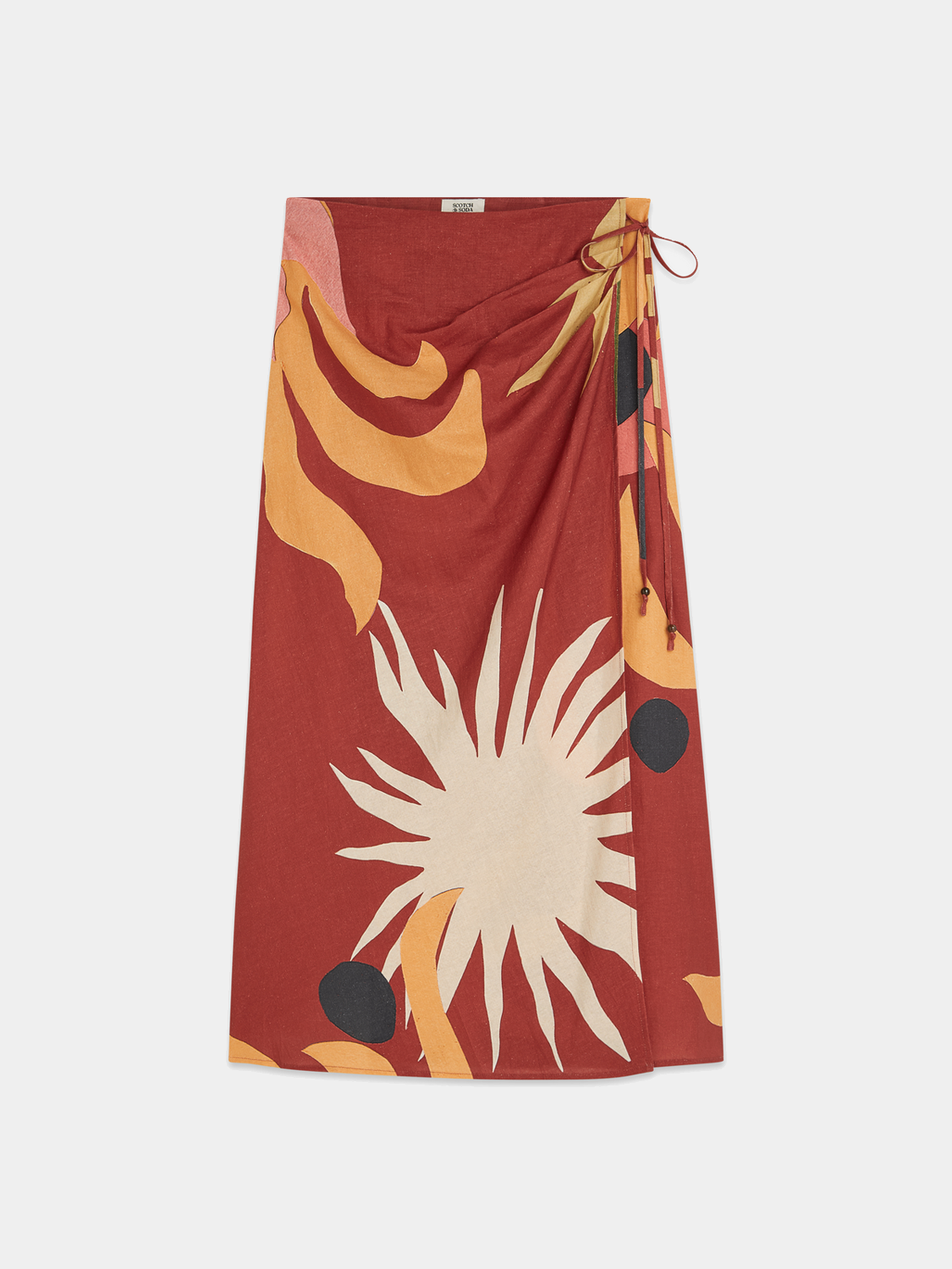 Linen wrap skirt - Scotch & Soda AU