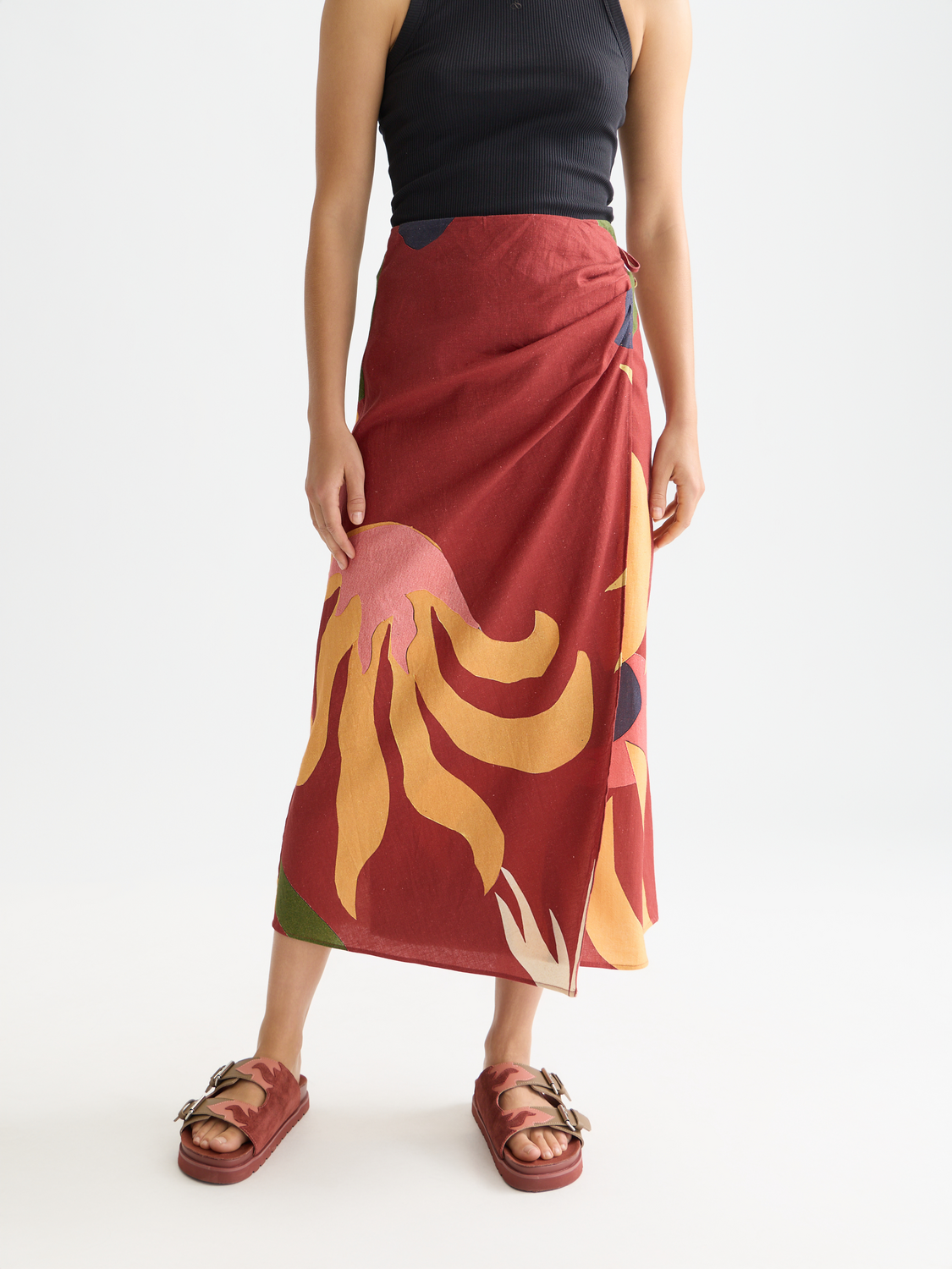 Linen wrap skirt - Scotch & Soda AU
