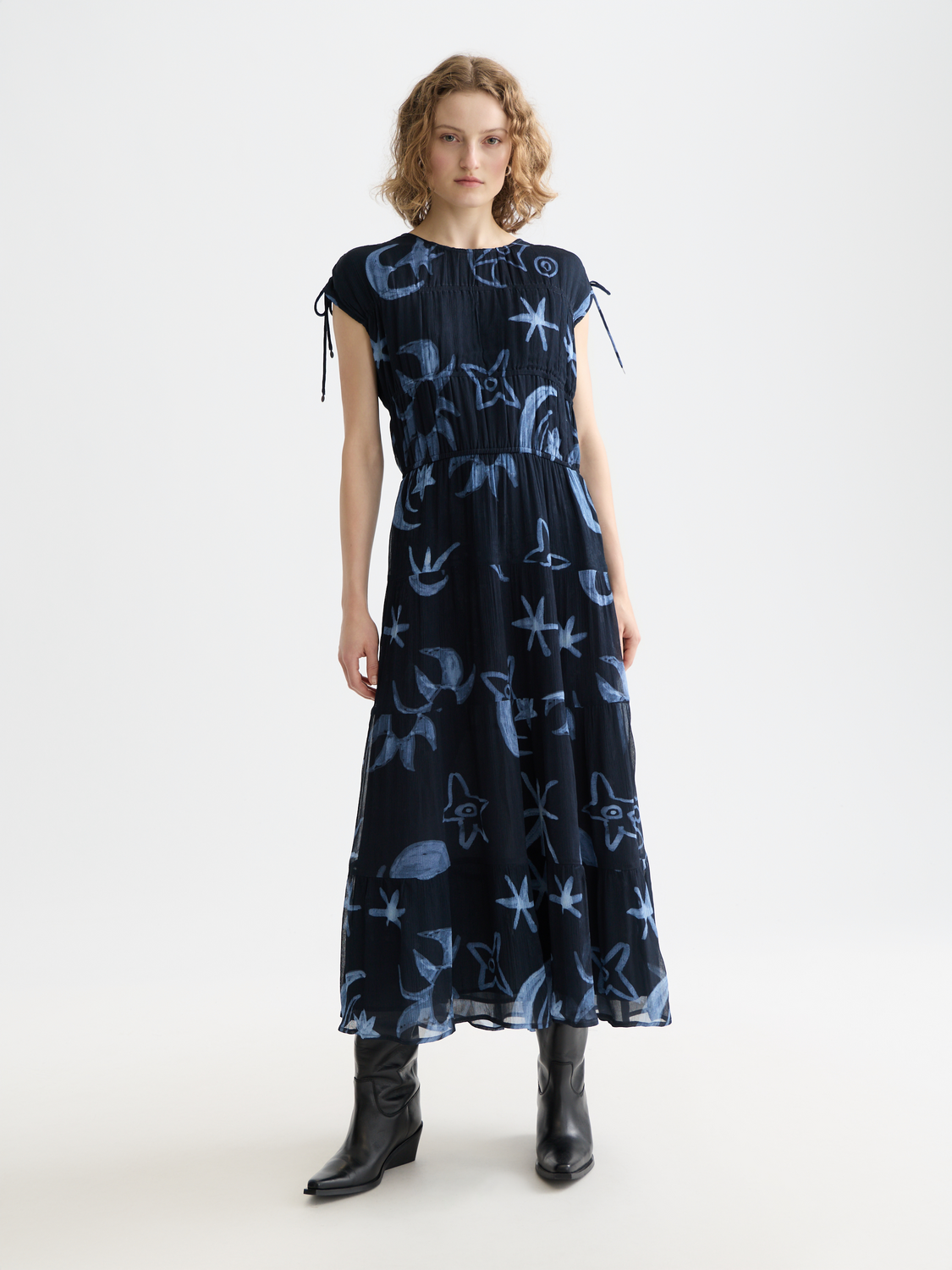 Gathered midi dress - Scotch & Soda AU