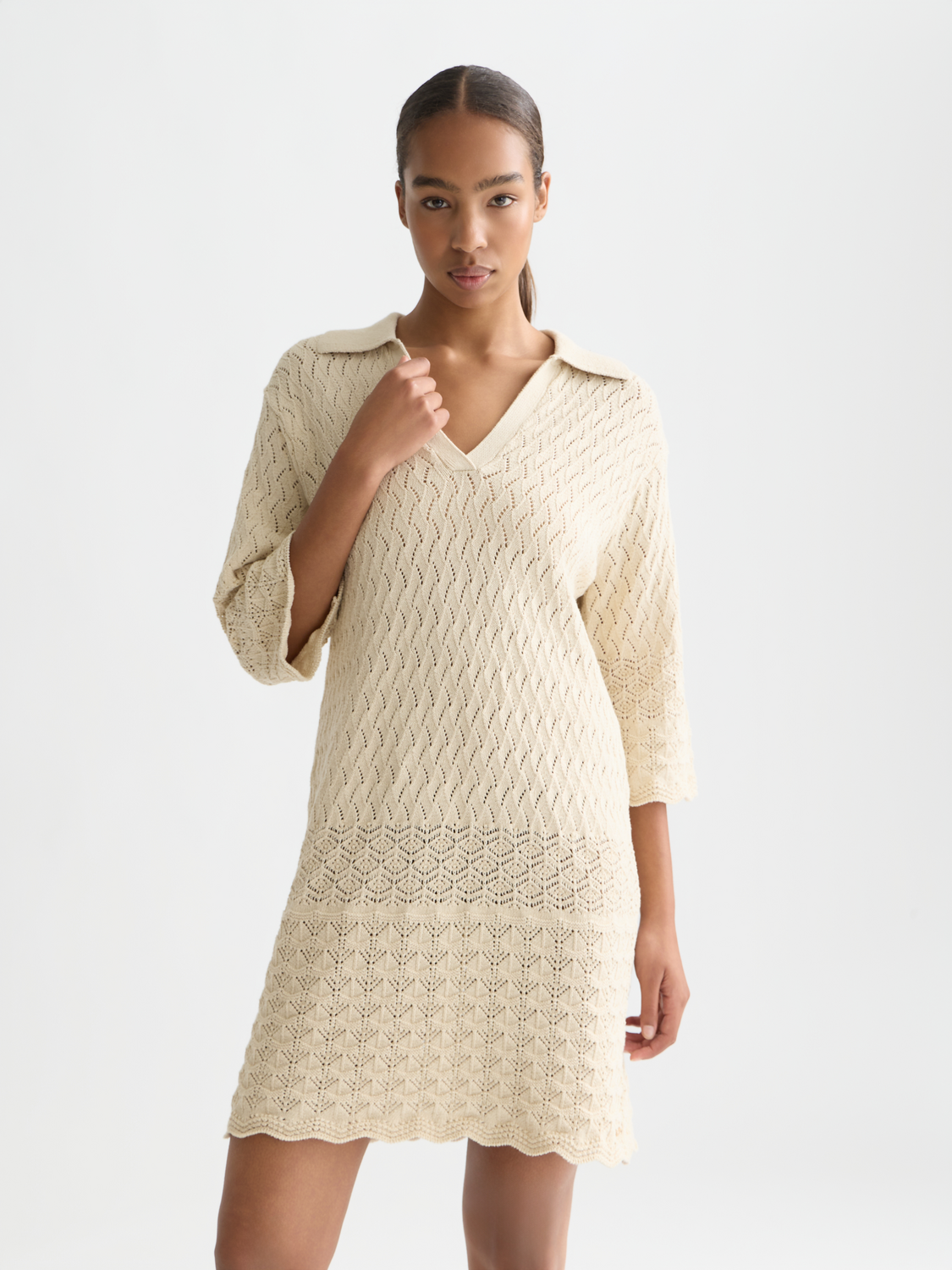 Pointelle knitted tunic dress - Scotch & Soda AU