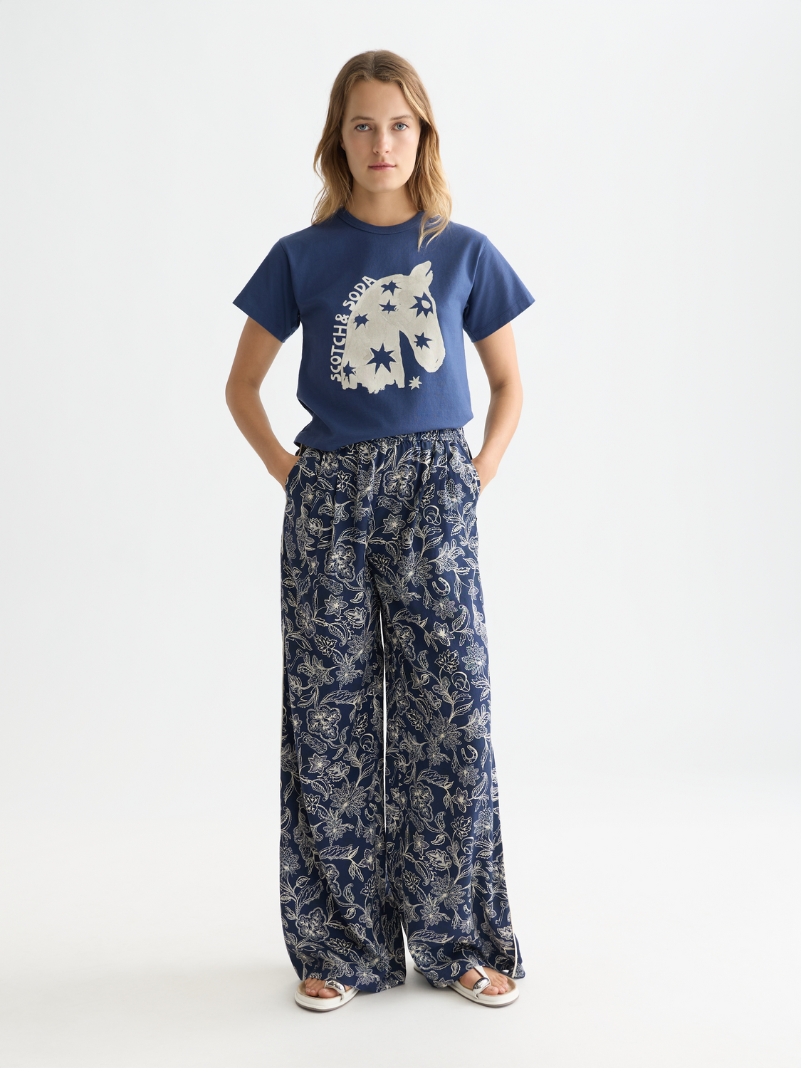 Eleni wide fit pants - Scotch & Soda AU