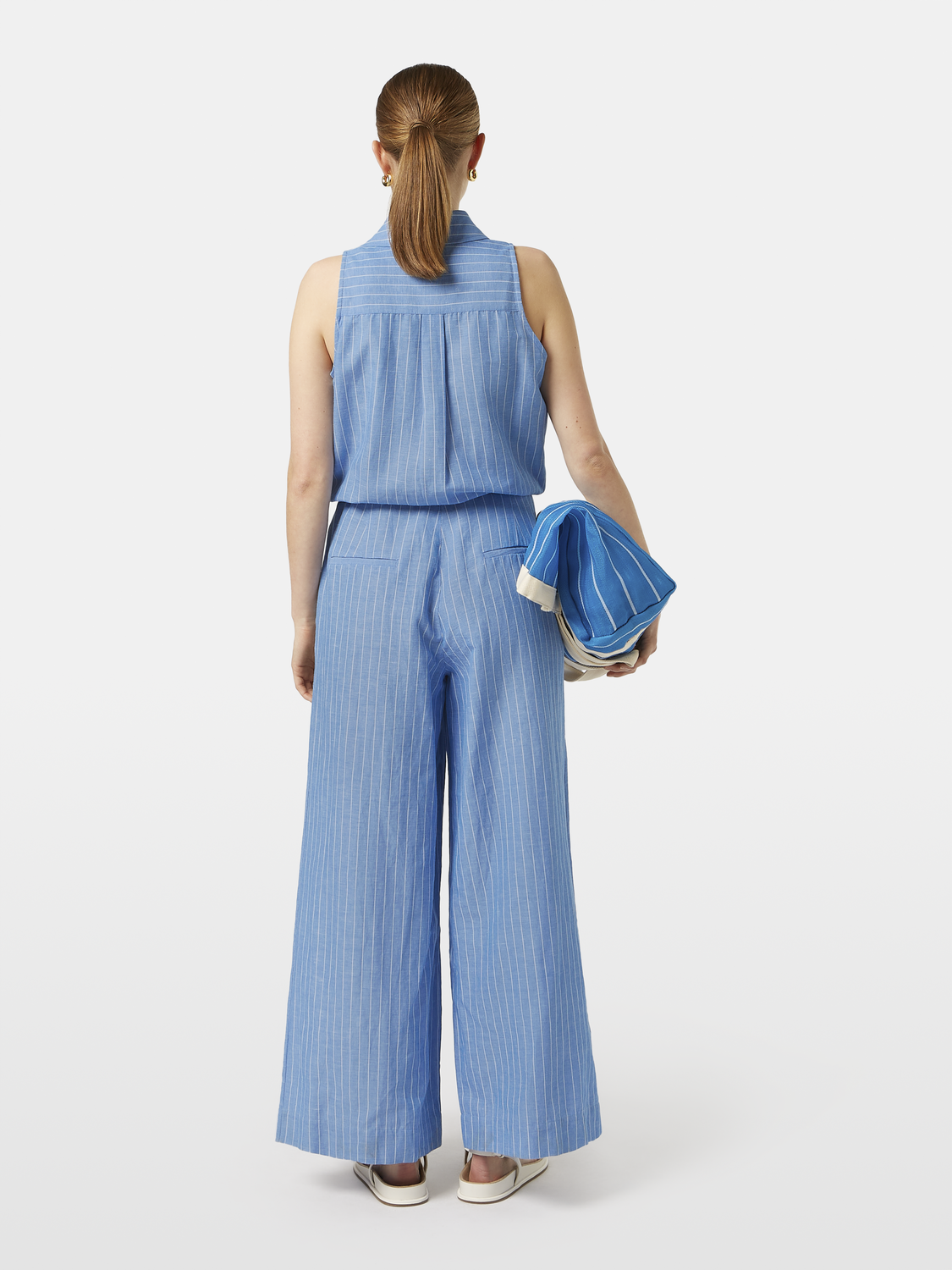 Striped linen jumpsuit - Scotch & Soda AU