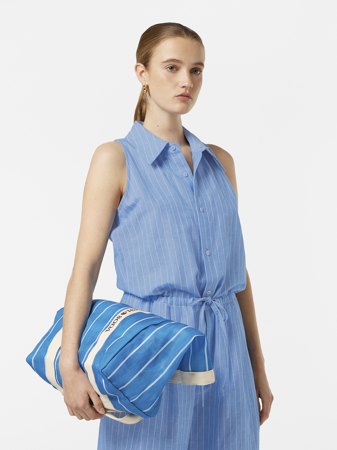 Striped linen jumpsuit - Scotch & Soda AU