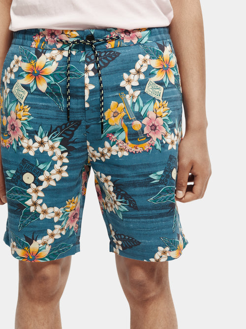 Fave linen-blend beach short - Scotch & Soda AU