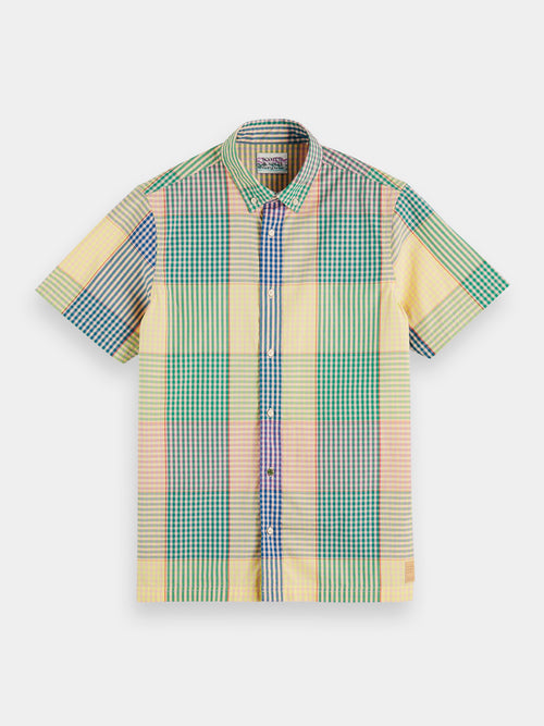 BB-checked organic cotton shirt - Scotch & Soda AU
