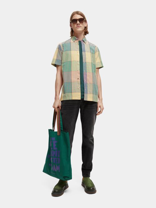 BB-checked organic cotton shirt - Scotch & Soda AU