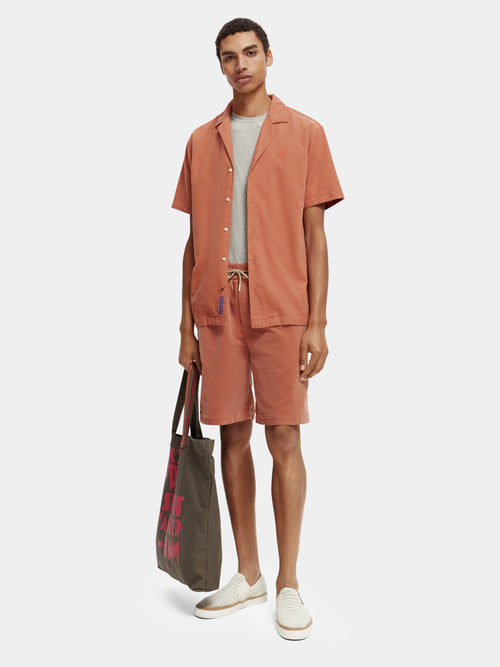 Short-sleeved corduroy camp shirt - Scotch & Soda AU
