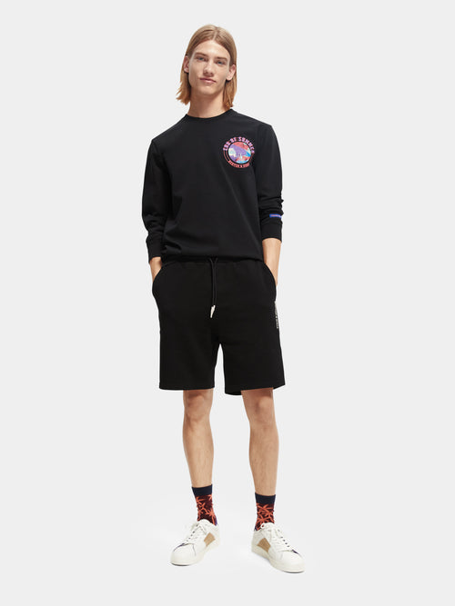 Long-sleeved graphic organic cotton T-shirt - Scotch & Soda AU