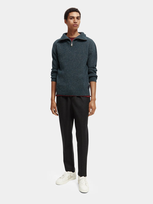 Wool-blended half-zip sweater - Scotch & Soda AU