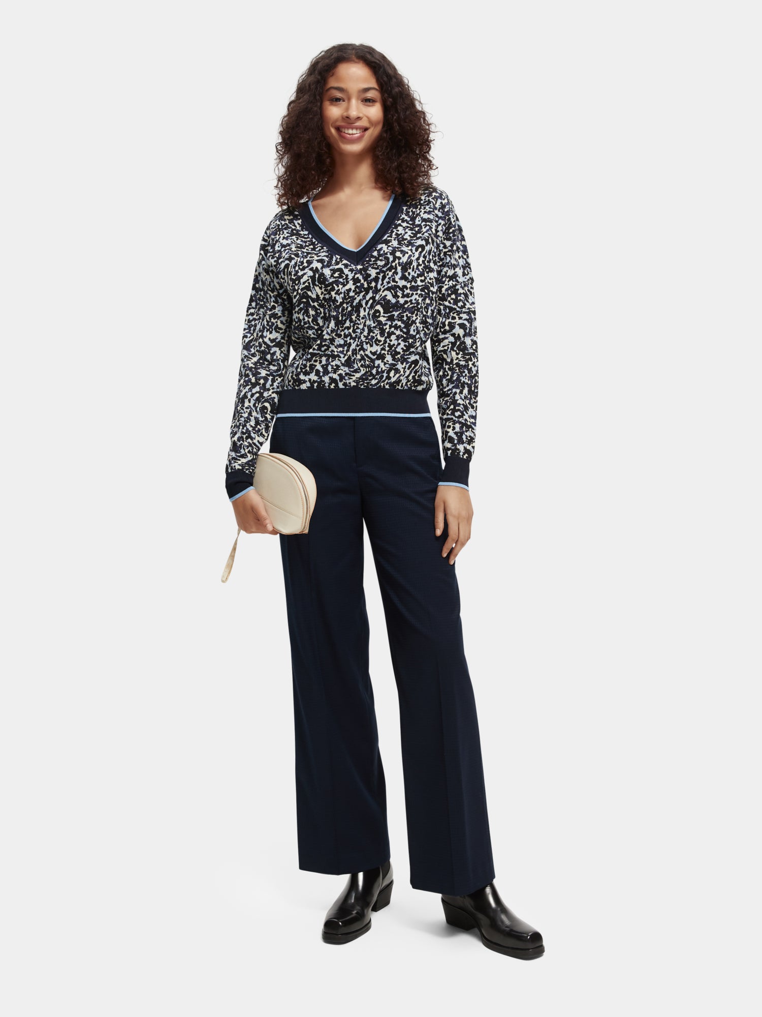 Edie - high-rise wide-leg trousers - Scotch & Soda AU