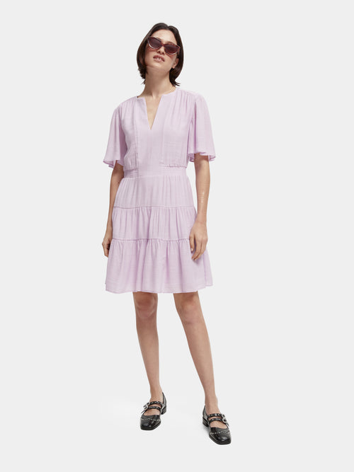 Panelled gathering midi-dress - Scotch & Soda AU