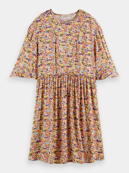 T-shirt style flounce-sleeved dress - Scotch & Soda AU