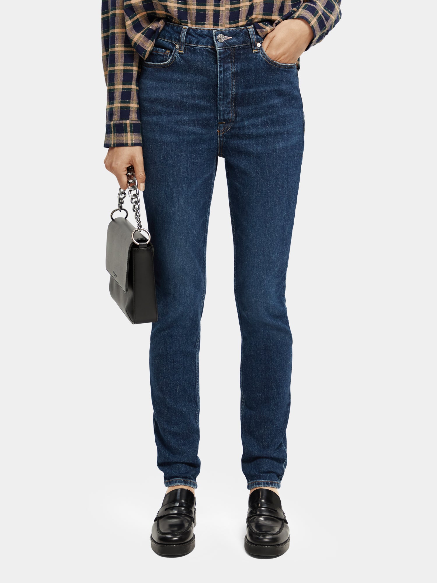 The Line high-rise skinny fit jeans - Scotch & Soda AU