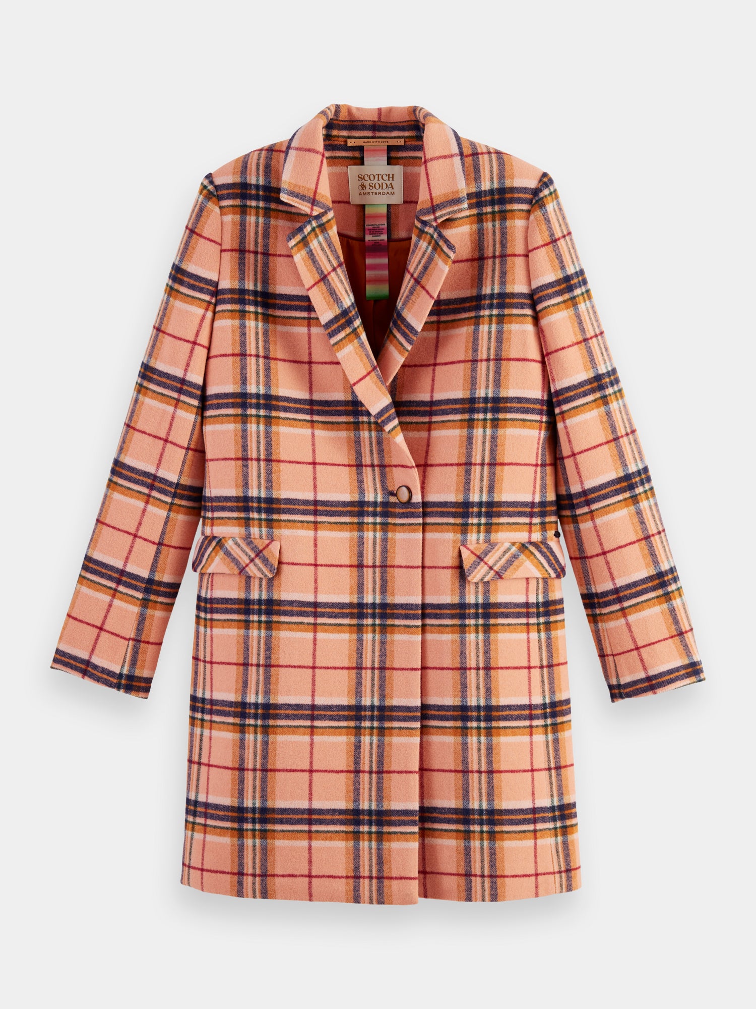 Scotch & Soda Women's Double Breasted Tailored Coat in Wool Blend
