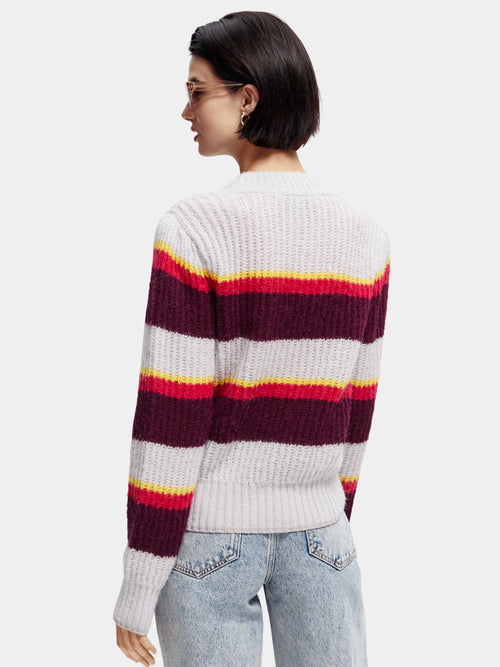 Fuzzy knitted puffy sleeve sweater - Scotch & Soda AU