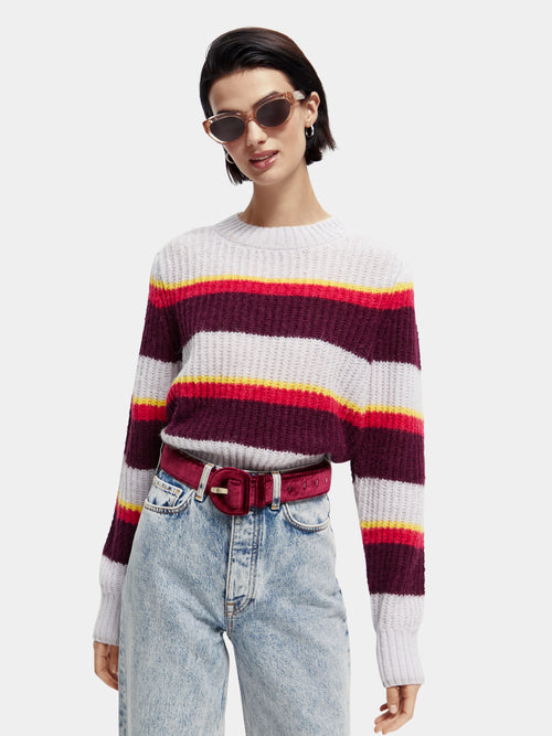 Fuzzy knitted puffy sleeve sweater - Scotch & Soda AU