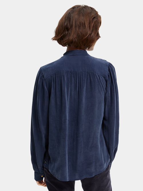 Lightweight shirt with ribbon collar - Scotch & Soda AU