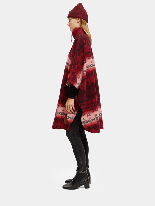 Ikat Jacquard poncho - Scotch & Soda AU