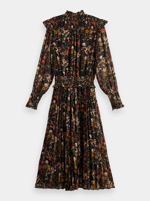 Printed smocked midi dress - Scotch & Soda AU
