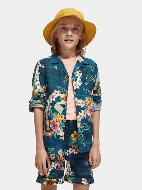 Organic printed long-sleeve shirt - Scotch & Soda AU