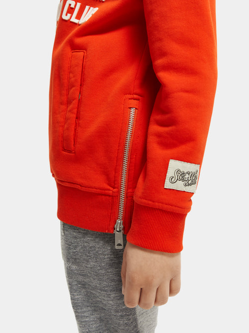 Side-zip artwork hoodie - Scotch & Soda AU