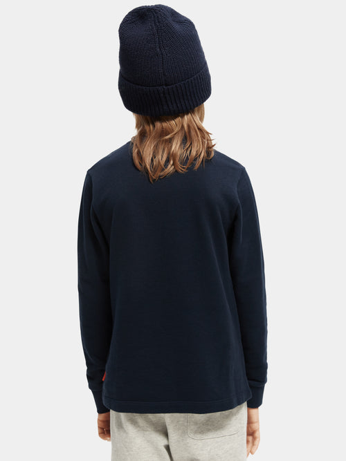 Long-sleeved organic cotton artwork T-shirt - Scotch & Soda AU