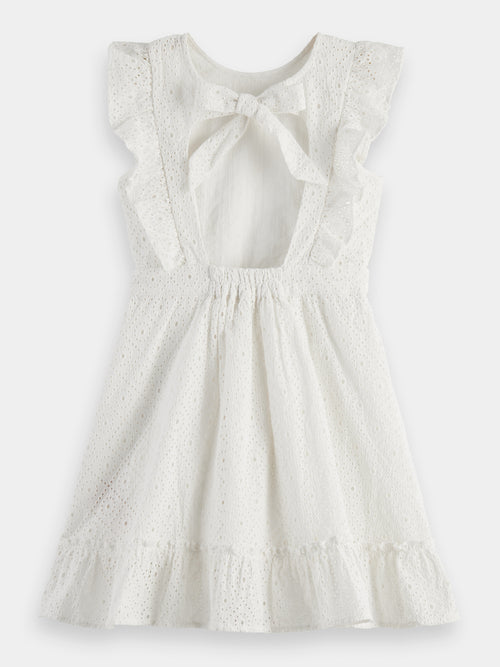 Open back brodery dress - Scotch & Soda AU
