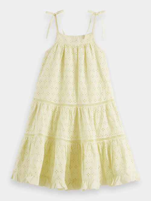 Broderie-anglaise organic cotton dress - Scotch & Soda AU