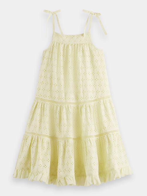Broderie-anglaise organic cotton dress - Scotch & Soda AU