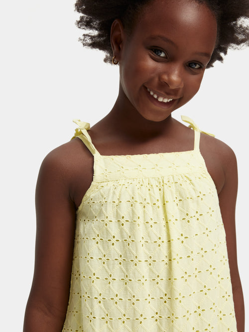 Broderie-anglaise organic cotton dress - Scotch & Soda AU