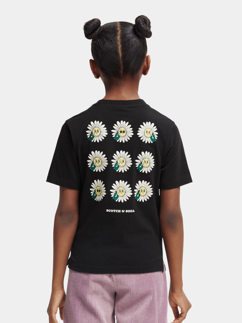 Relaxed fit ruffled organic cotton artwork T-shirt - Scotch & Soda AU