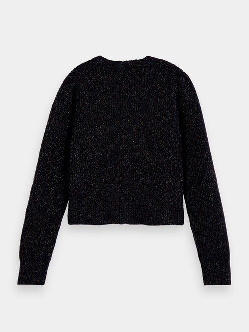 Puffed shoulder floral button cardigan - Scotch & Soda AU