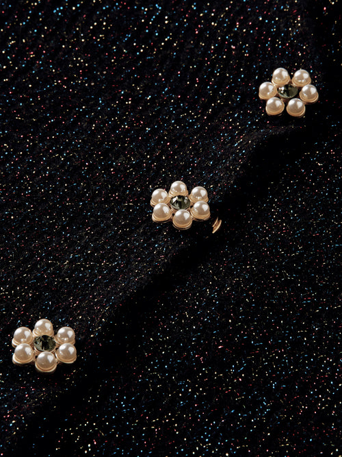 Puffed shoulder floral button cardigan - Scotch & Soda AU