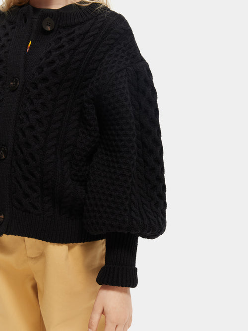 Lattice cable knit cardigan - Scotch & Soda AU