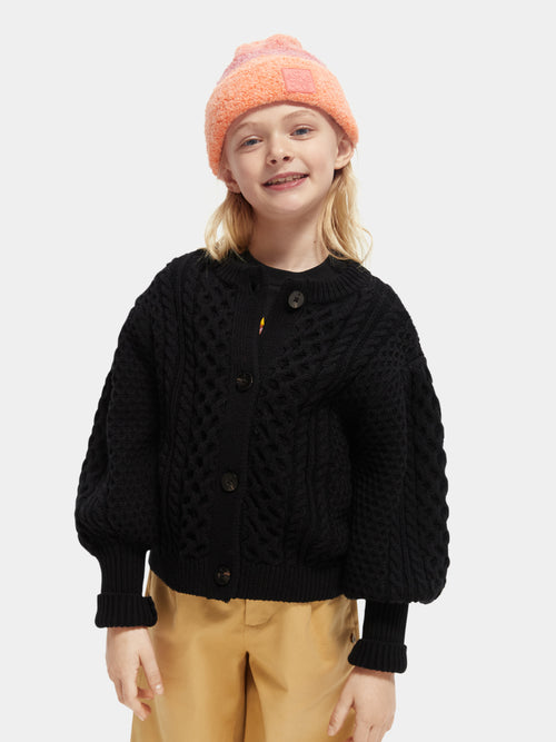 Lattice cable knit cardigan - Scotch & Soda AU