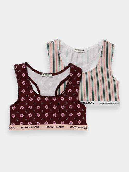 2-pack printed jersey tops - Scotch & Soda AU