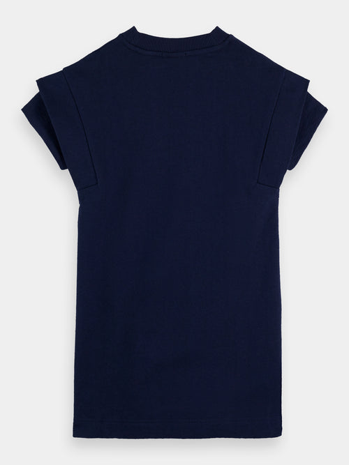 Organic short-sleeved sweatshirt dress - Scotch & Soda AU