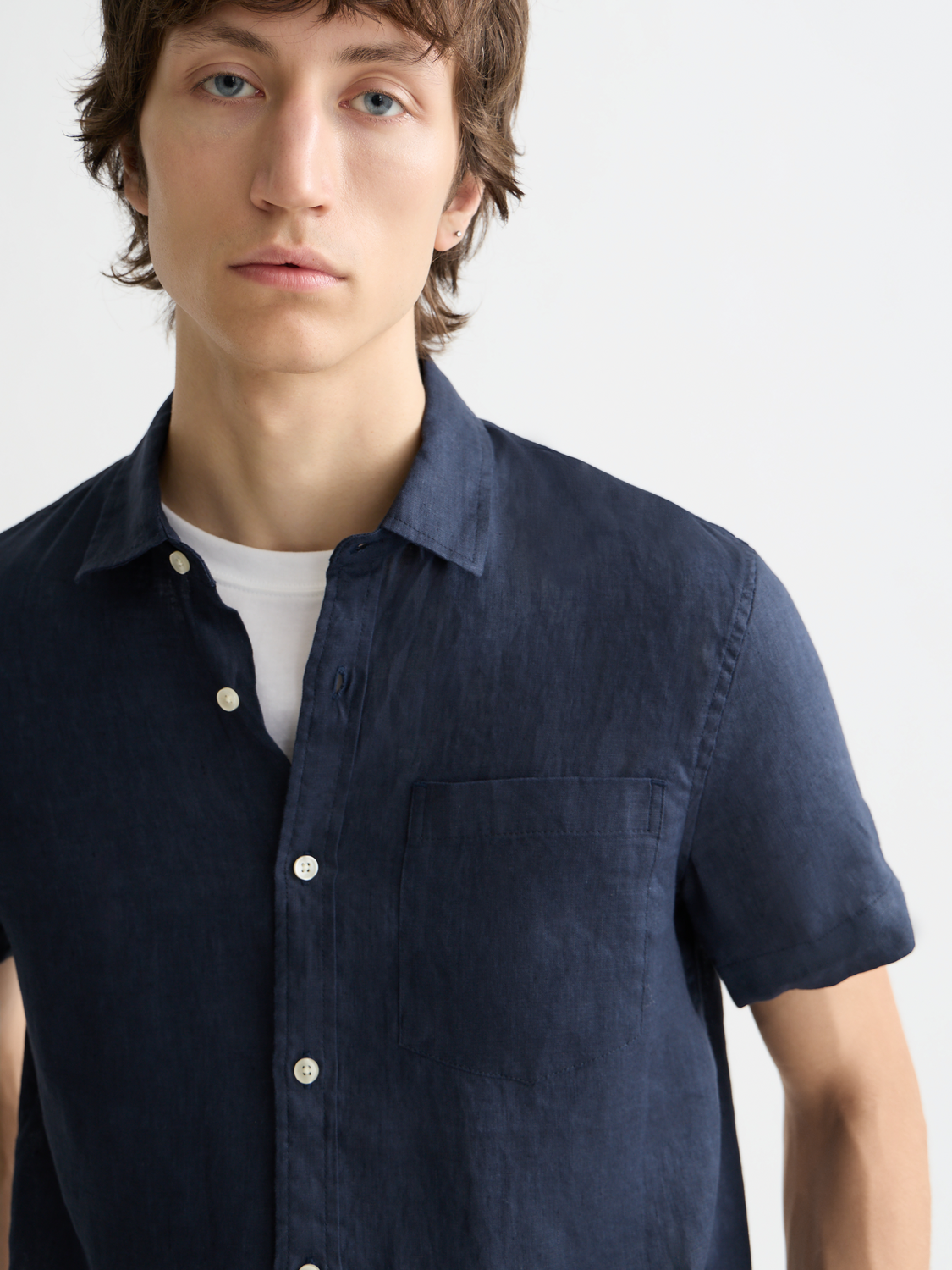Short sleeved linen shirt - Scotch & Soda AU