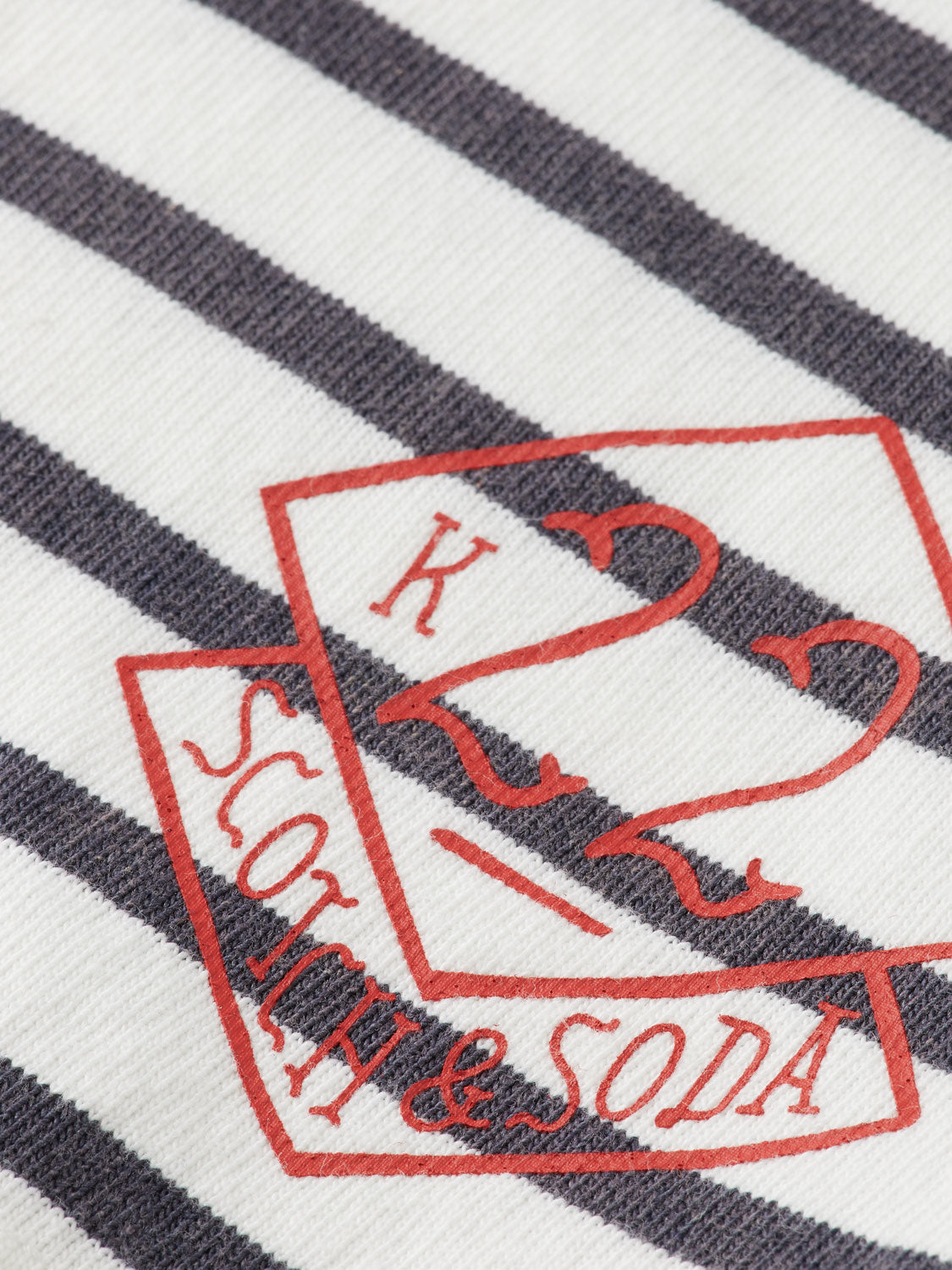 Kids - Denim washed breton t-shirt - Scotch & Soda AU