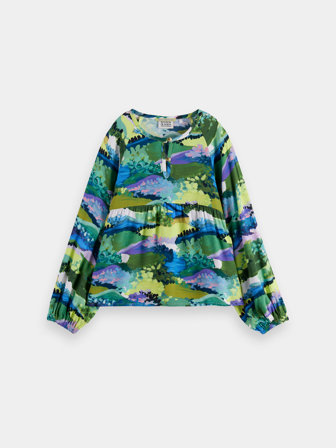 Kids - Printed viscose top - Scotch & Soda AU