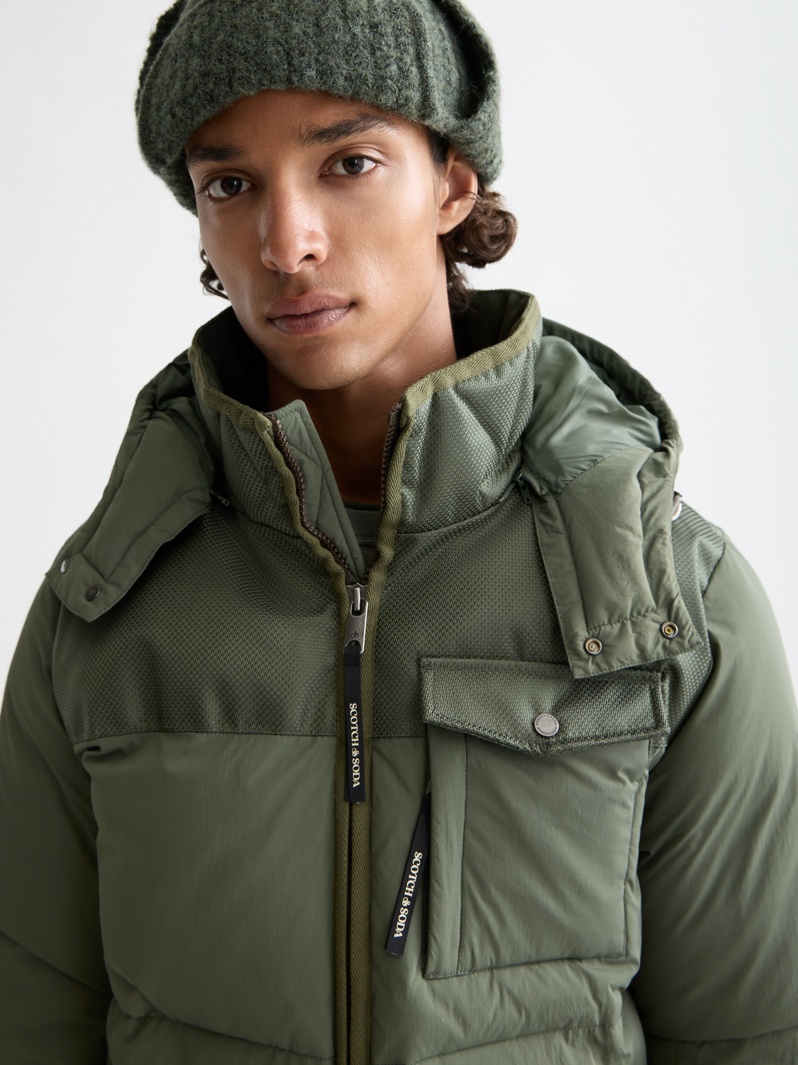 Hooded puffer jacket - Scotch & Soda AU
