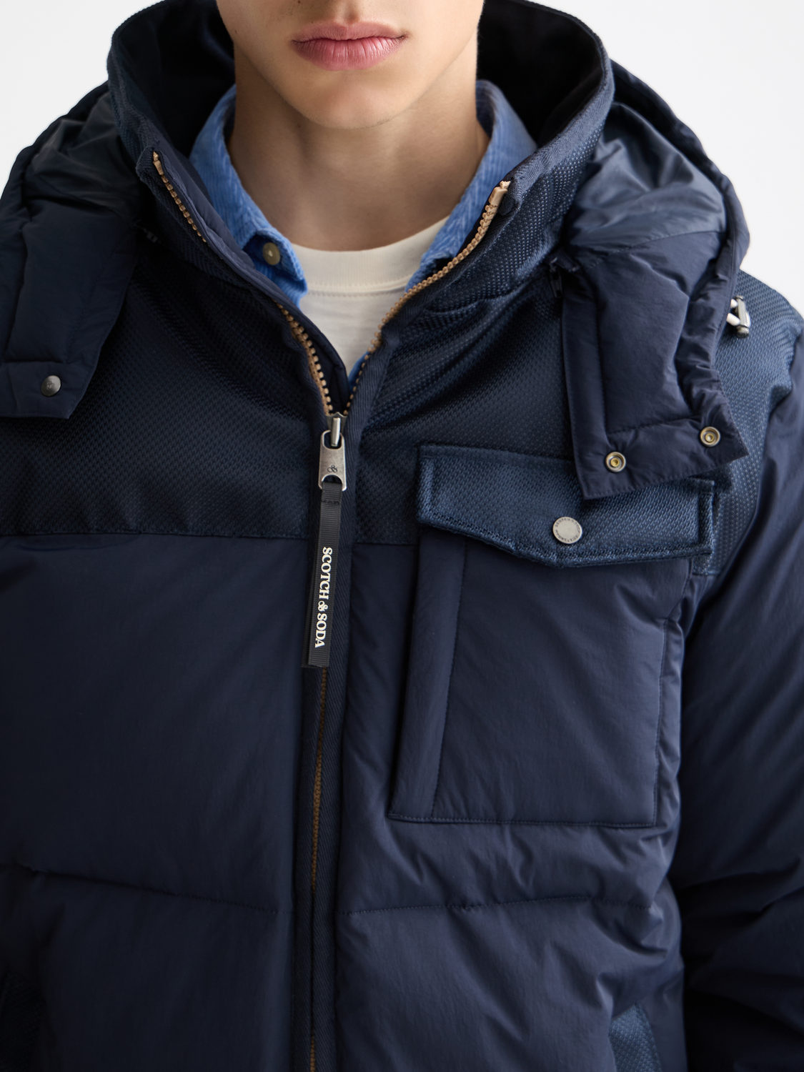 Hooded puffer jacket - Scotch & Soda AU