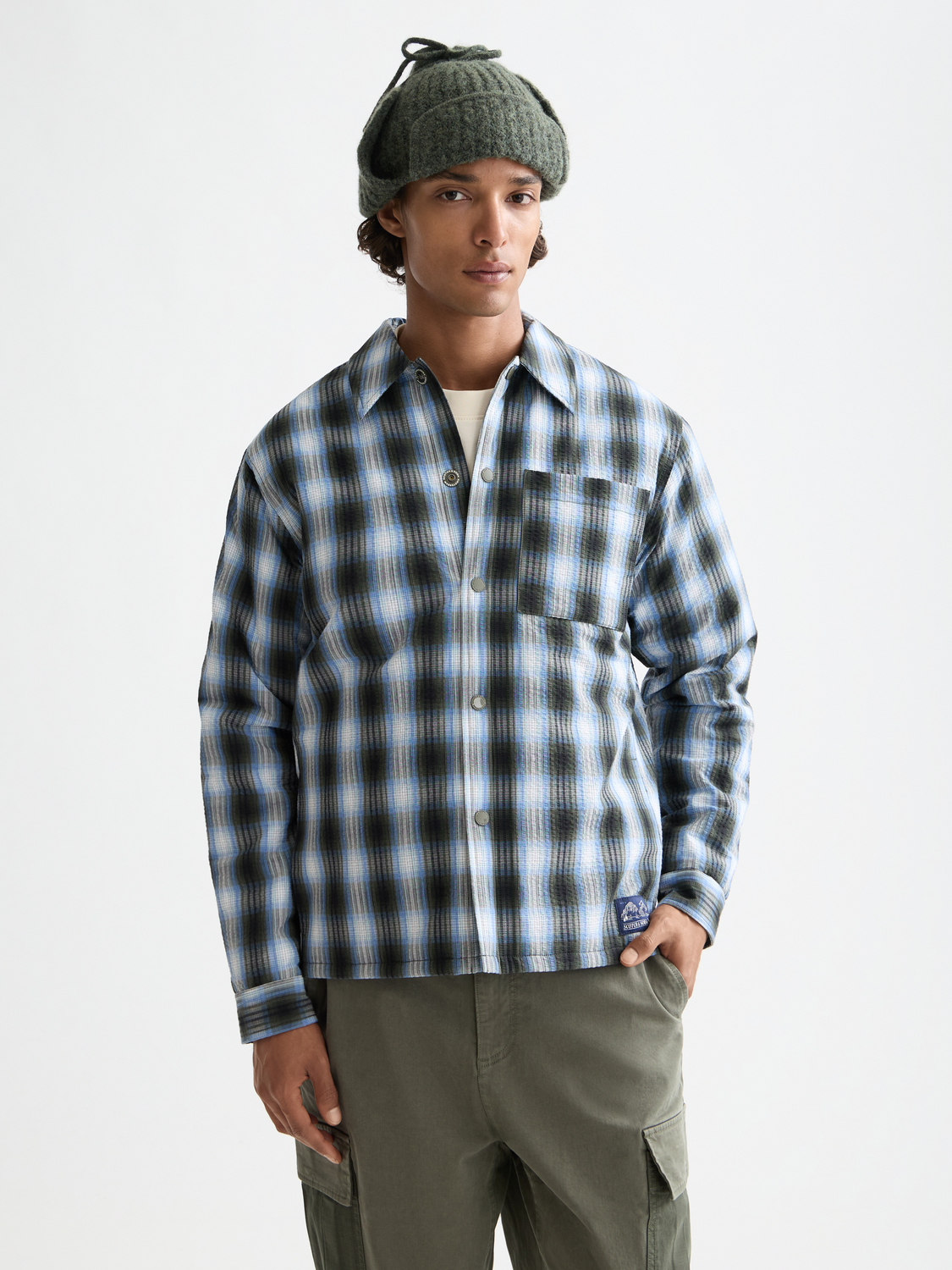 Seersucker padded overshirt - Scotch & Soda AU
