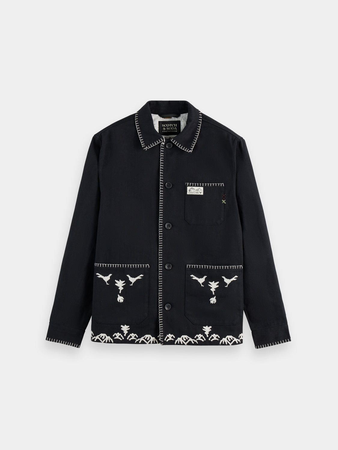 Embroidered worker jacket - Scotch & Soda AU