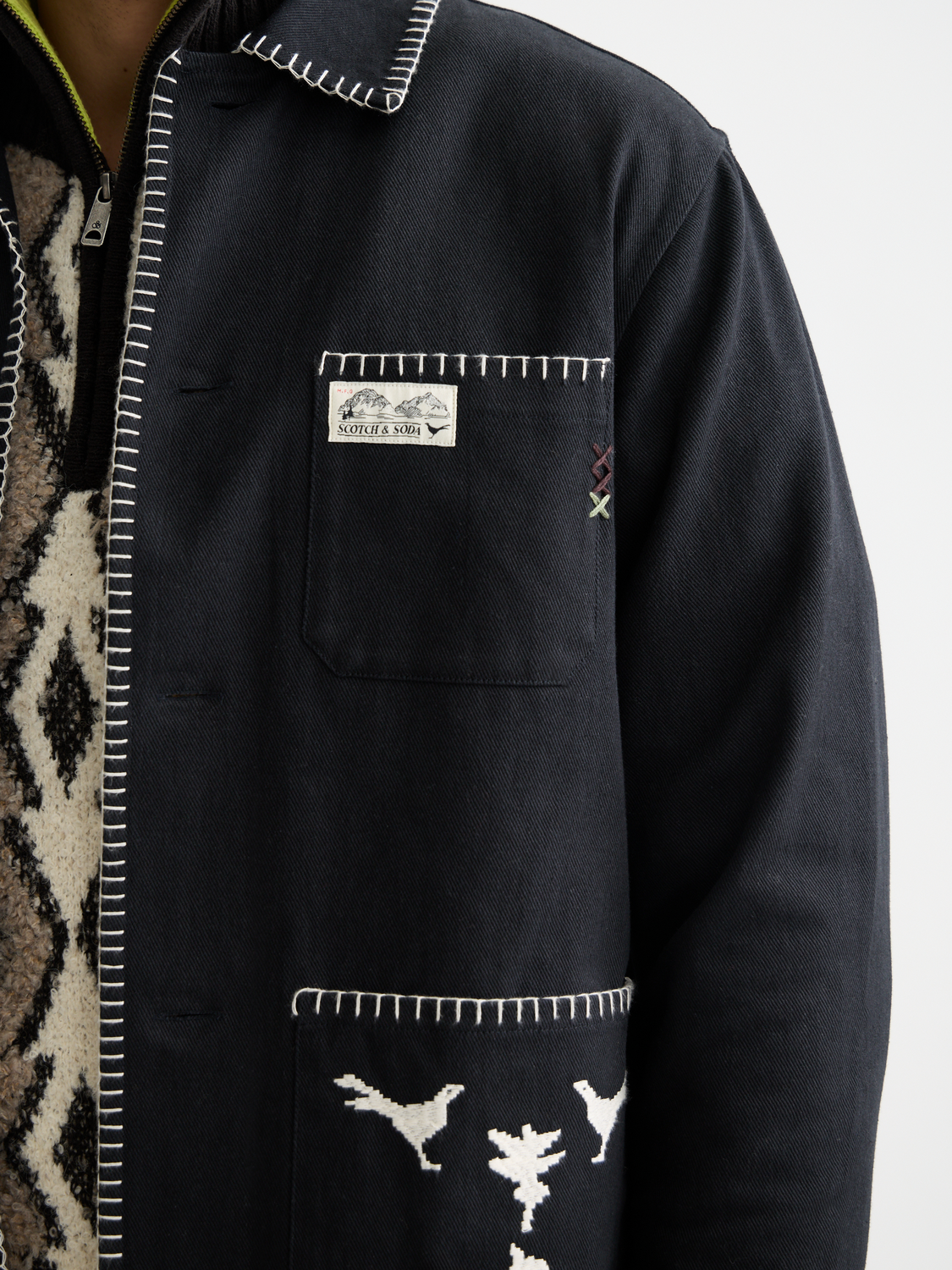 Embroidered worker jacket - Scotch & Soda AU