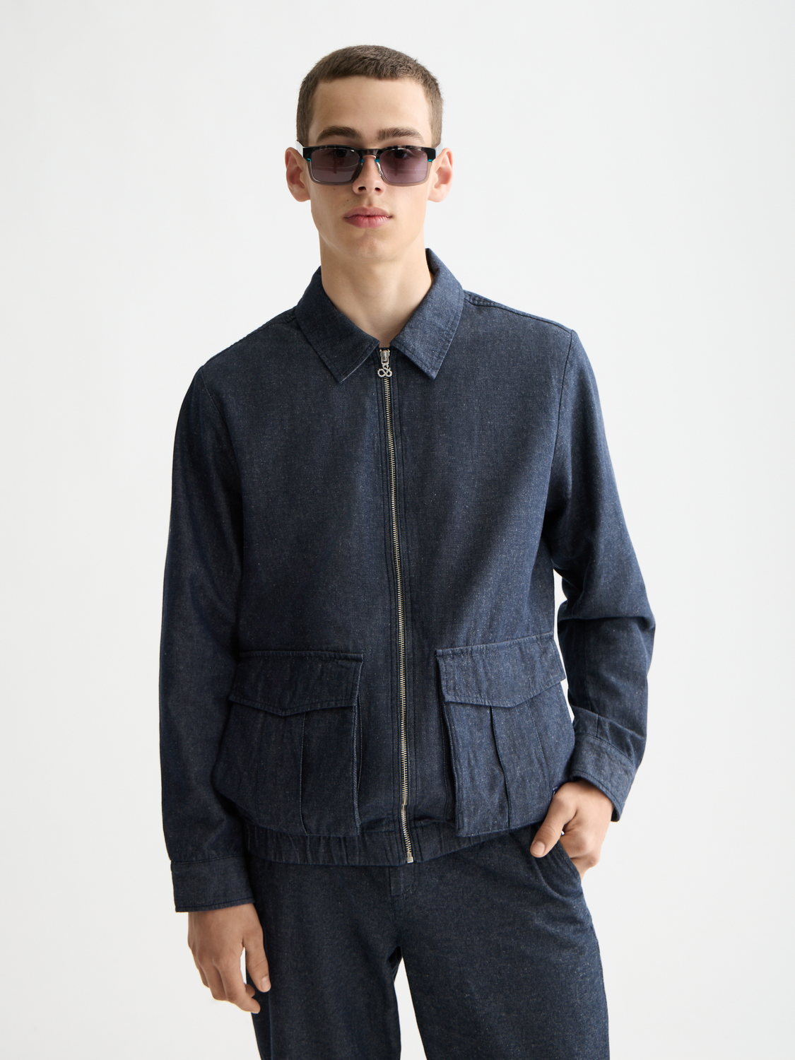 Zip-through twill blouson - Scotch & Soda AU