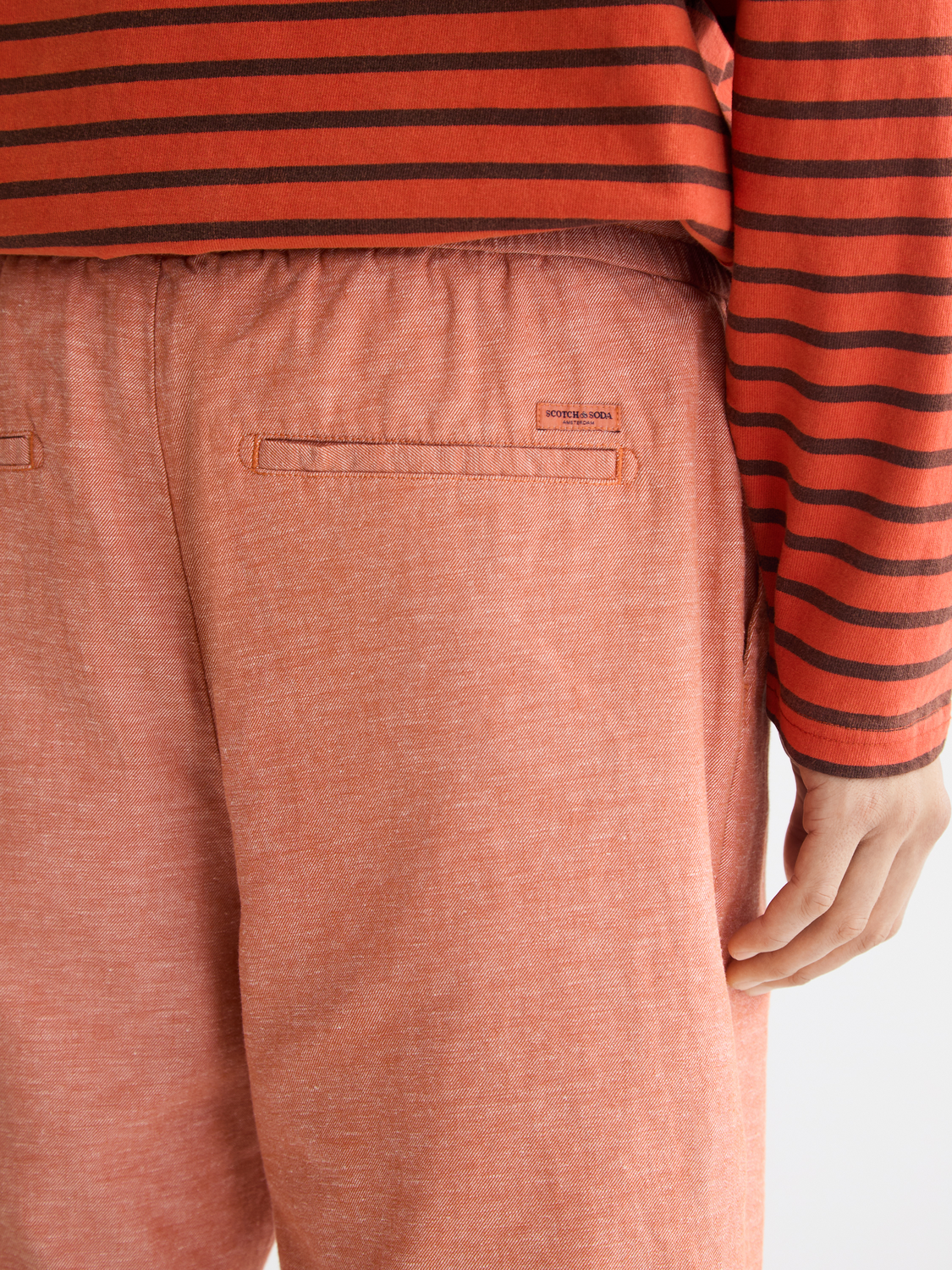 Fave cotton-linen shorts - Scotch & Soda AU