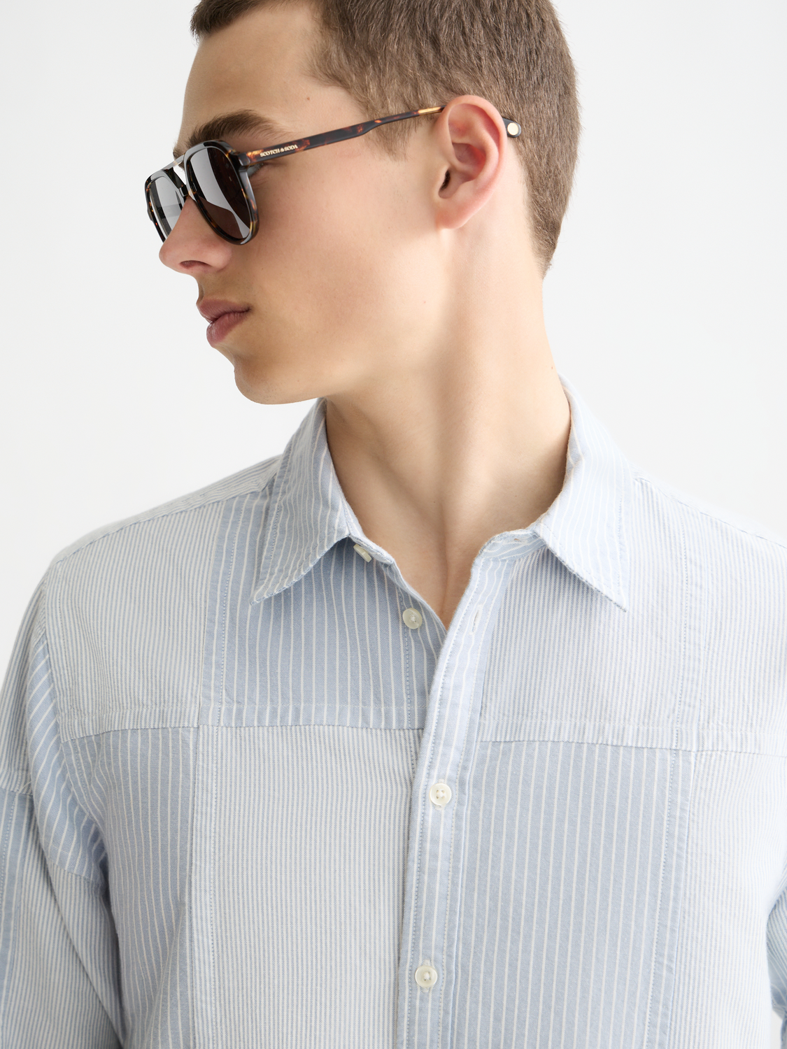 Patchwork Oxford shirt - Scotch & Soda AU