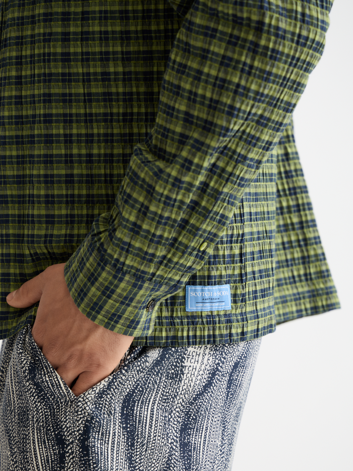 Crinkle checked shirt - Scotch & Soda AU
